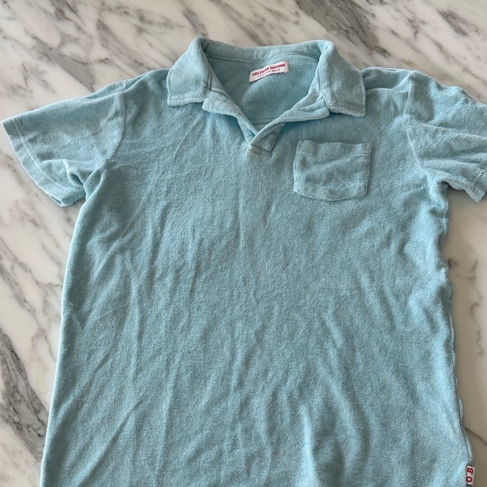 Orlebar Brown Light Blue Kids Polo Shirt